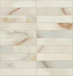 MOSAICO 3X15-30X30 CM ONYX BLANCHE