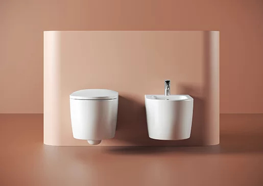 Wall-hung toilets and bidets