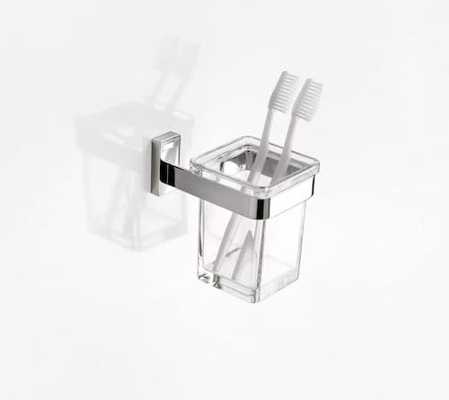 SL103 VT33 - PORTA BICCHIERE VETRO TRASPARENTE