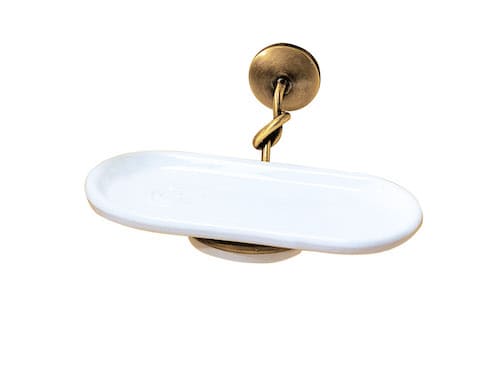 R6 CBZZ - PORTA SAPONE DOPPIO BRONZO SATINATO