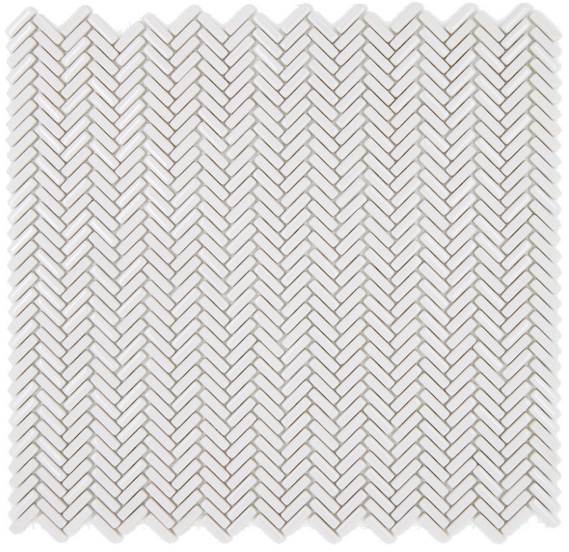 Enamel herringbone Ecrù sheet 30x29 8033849019461