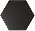 23114 Scale Hexagon Porcelain Black Matt 10,1X11,6