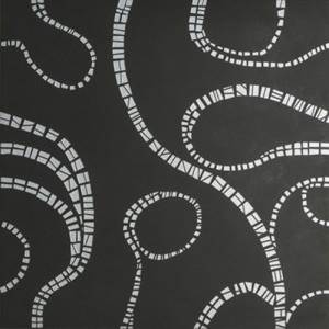 08300031 Fiumi Kilim Argento Po Nero Rett 60X60