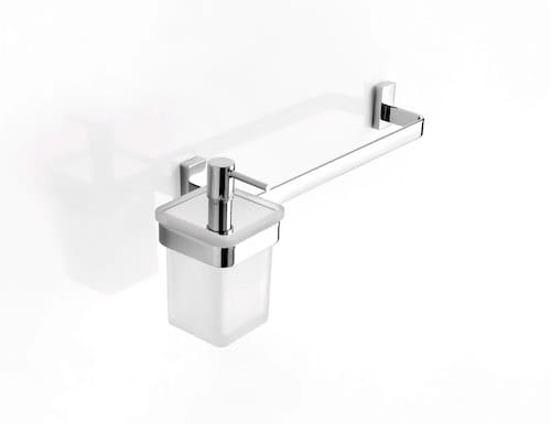 SL122 VS33 - DOSATORE SAPONE LIQUIDO VETRO SATINATO/ SALVIETTA