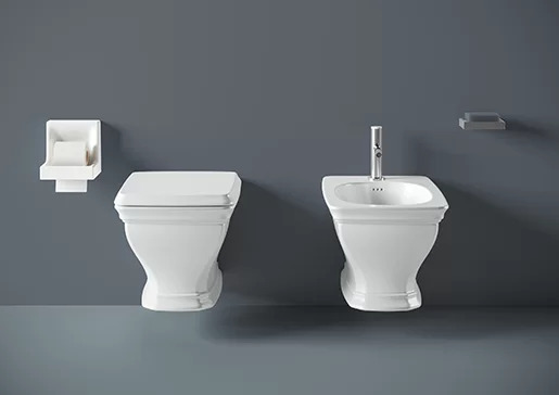 Wall-hung toilets and bidets