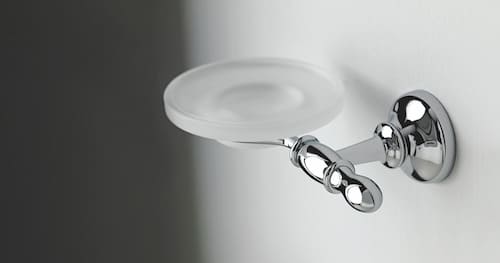 902 VS33 - PORTA SAPONE SINGOLO VETRO SATINATO