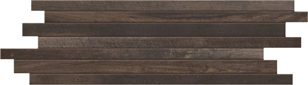 WOODEN TILE BROWN MODULO LISTELLO SFASATO