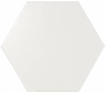 21918 Scale Hexagon Mosaic White Matt 31X38