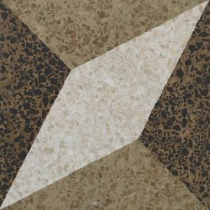 169017 Accademia Decoro Rombo Beige Caramel Caffe 47,8X47,8