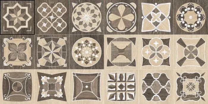 Tarsia - 36 facce, 20x20cm a pezzo