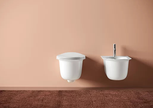 Wall-hung toilets and bidets