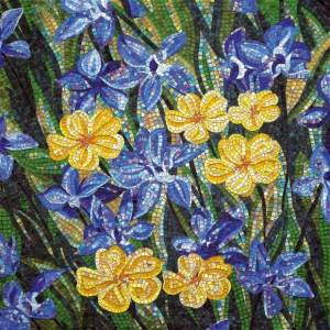 FLO 3B Flower Power Deep Blue 120X120