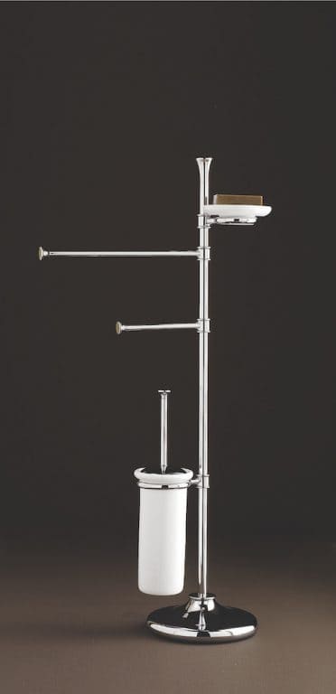 AE175 CB33 - PIANTANA SAPONE/ROTOLO/SALVIETTE/SCOPINO CERAMICA BIANCA