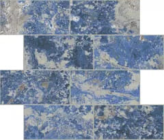 MODULO MURETTO SFALSATO 7,5X15-30X30 CM SODALITE BLEU