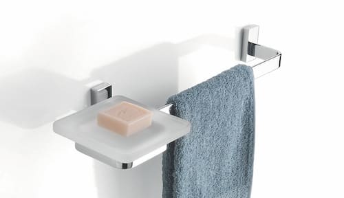 SL120 VS33 - PORTA SAPONE/SALVIETTA VETRO SATINATO