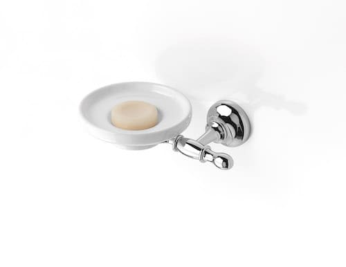 902 CB33 - PORTA SAPONE SINGOLO CERAMICA BIANCA