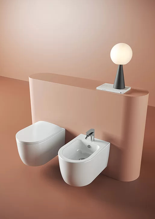 Wall-hung toilets and bidets