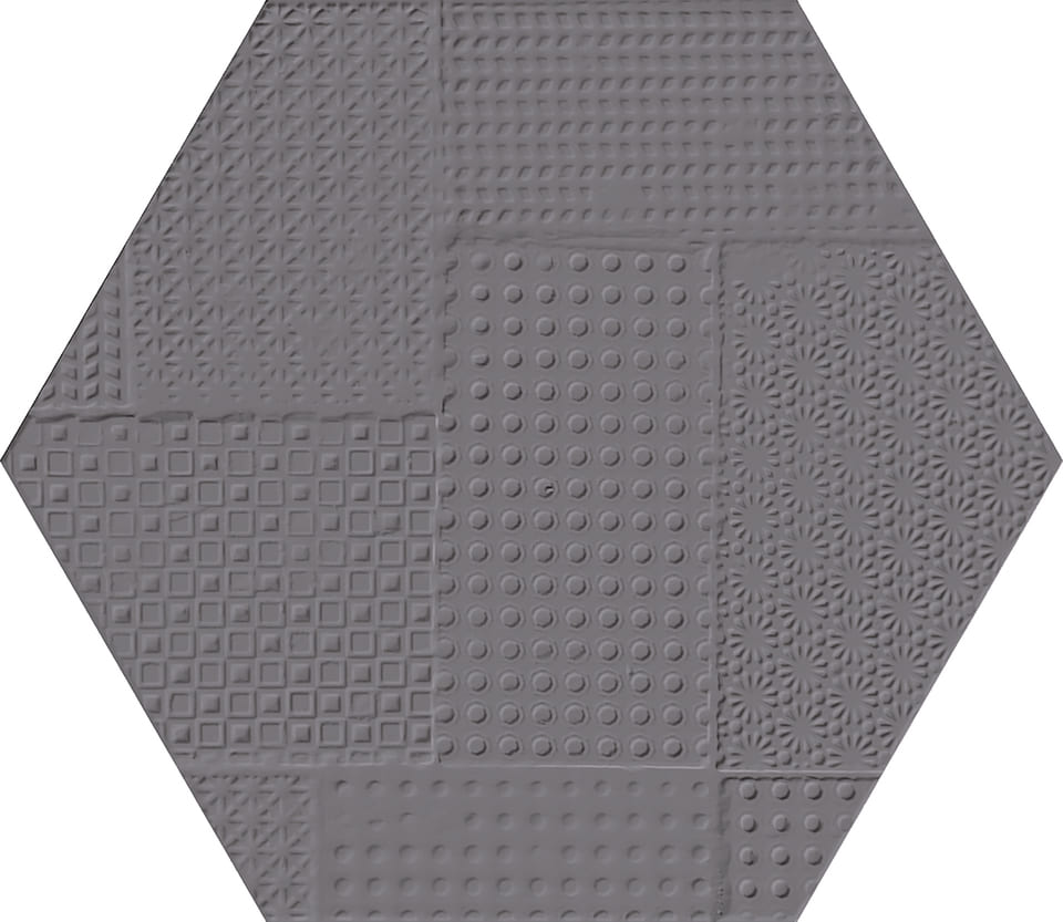 ESAGONA TIMBRO - 21X18,2 ANTRACITE