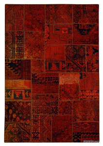 248x170. Персидский темно-красный ковер пэчворк