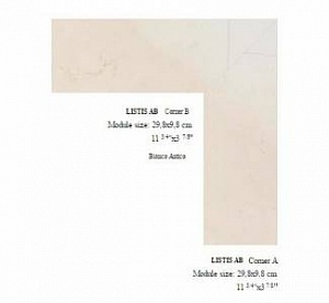 Cosmati Bianco Antico Listis Ab Corner A 9,8X29,8