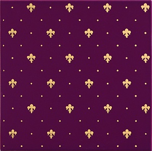 GLL03-01 GRAND ELEGANCE GOLD GIGLIO ORO SU BORDEAUX 20X20