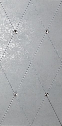 AM SW RHOMB 07 10 Ad Maiora Rhombus Fregio Swarovsky Platino Perla 50X100