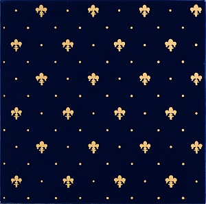 GLL03-11 GRAND ELEGANCE GOLD GIGLIO ORO SU BLU 20X20