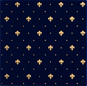 GLL03-11 GRAND ELEGANCE GOLD GIGLIO ORO SU BLU 20X20