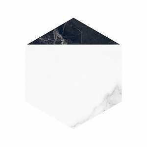 NOCTURNE 20X23 HEXAGON WHITE GLOSSY