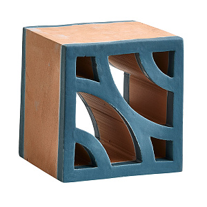 Split Blend Deco Skyline Blue matt border