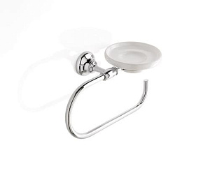 923 CB33 - PORTA SAPONE/BICCHIERE DA APPOGGIO CERAMICA BIANCA