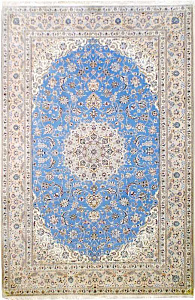 312x206. Элитный персидский ковер Наин 4 Ла, нежно-голубого цвета
