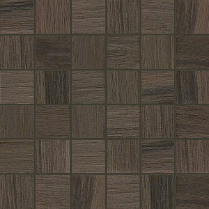 WOODEN TILE BROWN MOSAICO 5X5