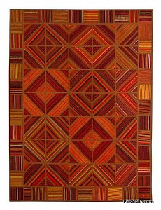 204x152. Персидский килим-пэчворк оранжевый