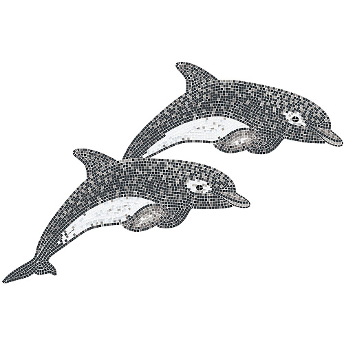 AQUATICA ARTISTIC DECORS TWINS DOLPHINS 1X1