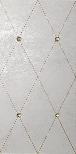 AM SW RHOMB 03 15 Ad Maiora Rhombus Fregio Swarovsky Oro Beige 50X100