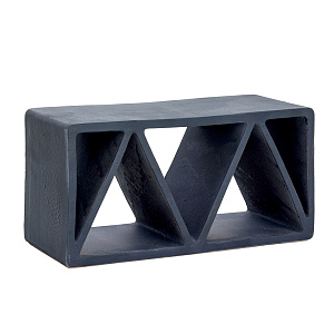 Split Oblique Blue Velvet Matt