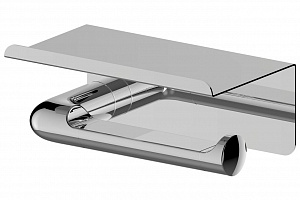 MORSE ДЕРЖАТЕЛЬ ТУАЛЕТНОЙ БУМАГИ, С ПОЛОЧКОЙ, НАСТЕННЫЙ, ХРОМ/ПОЛИРОВАННАЯ СТАЛЬ