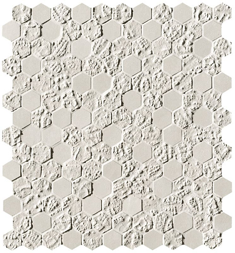 BLOOM WHITE PRINT ESAGONO MOSAICO