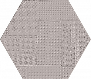 ESAGONA TIMBRO - 21X18,2 CENERE