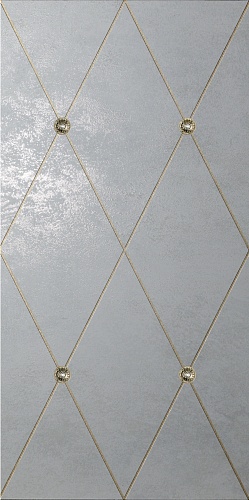 AM SW RHOMB 03 10 Ad Maiora Rhombus Fregio Swarovsky Oro Perla 50X100
