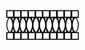 Basic Border25 Sepia/805 Glass Item01 103X257
